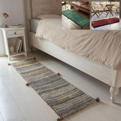 ★ペルシャ手織りギャッベ　ロングマットＭサイズ　５